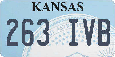 KS license plate 263IVB