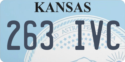 KS license plate 263IVC
