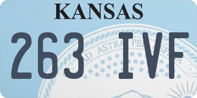 KS license plate 263IVF
