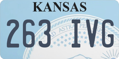 KS license plate 263IVG