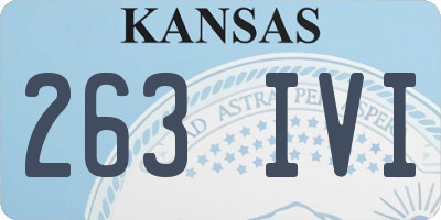 KS license plate 263IVI