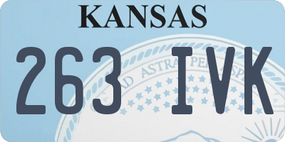 KS license plate 263IVK
