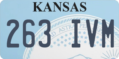 KS license plate 263IVM