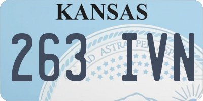 KS license plate 263IVN