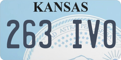 KS license plate 263IVO