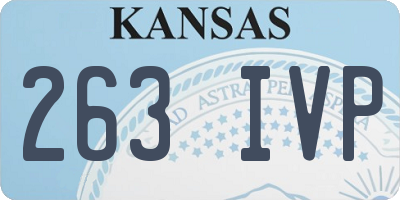 KS license plate 263IVP