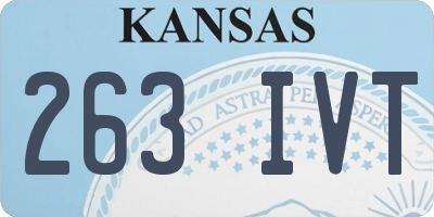 KS license plate 263IVT