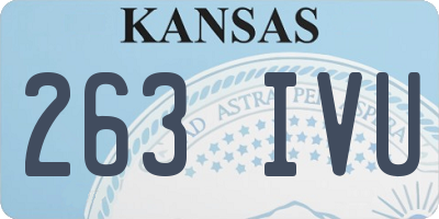 KS license plate 263IVU