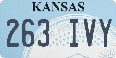 KS license plate 263IVY