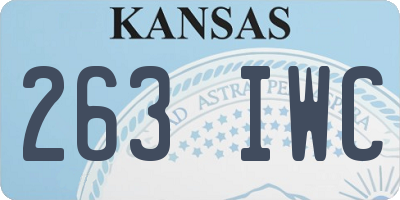 KS license plate 263IWC