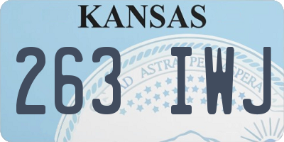 KS license plate 263IWJ