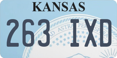 KS license plate 263IXD