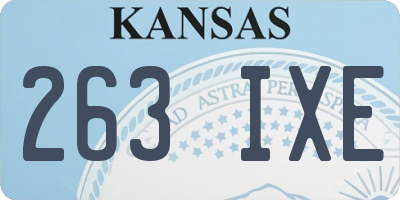 KS license plate 263IXE