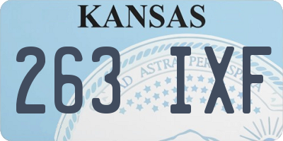 KS license plate 263IXF