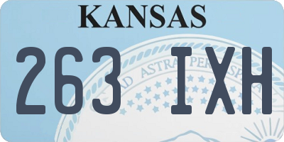 KS license plate 263IXH