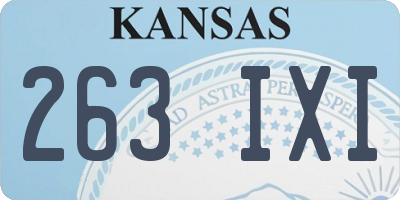 KS license plate 263IXI