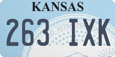 KS license plate 263IXK