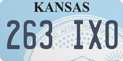 KS license plate 263IXO