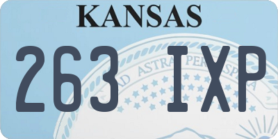 KS license plate 263IXP