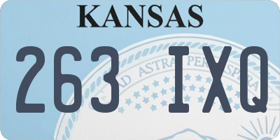 KS license plate 263IXQ