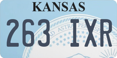 KS license plate 263IXR