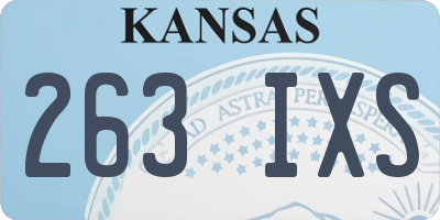 KS license plate 263IXS
