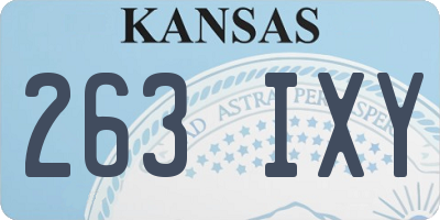 KS license plate 263IXY