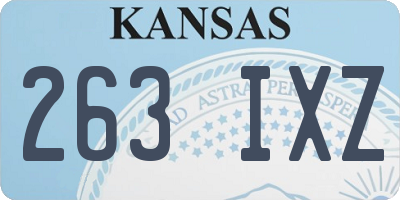 KS license plate 263IXZ