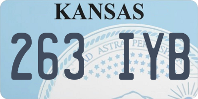 KS license plate 263IYB
