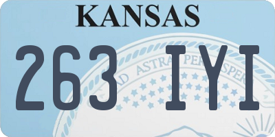 KS license plate 263IYI
