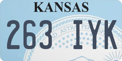 KS license plate 263IYK