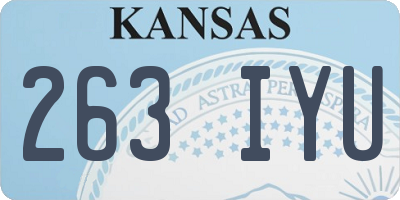 KS license plate 263IYU
