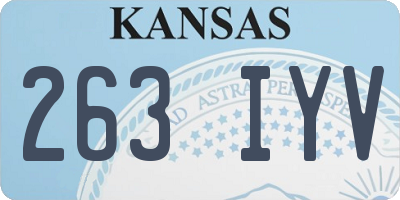 KS license plate 263IYV