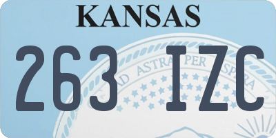 KS license plate 263IZC