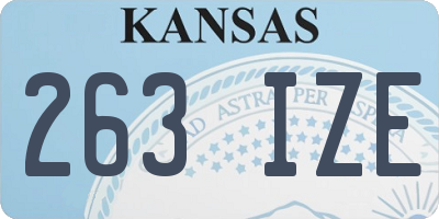 KS license plate 263IZE