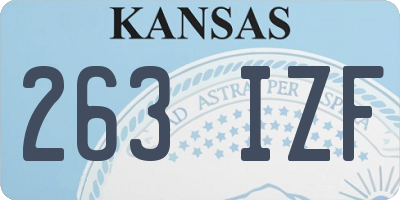 KS license plate 263IZF