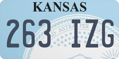KS license plate 263IZG