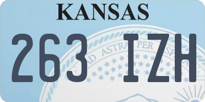 KS license plate 263IZH