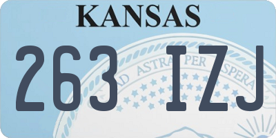 KS license plate 263IZJ