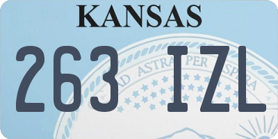 KS license plate 263IZL