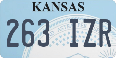 KS license plate 263IZR