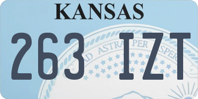 KS license plate 263IZT