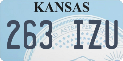 KS license plate 263IZU