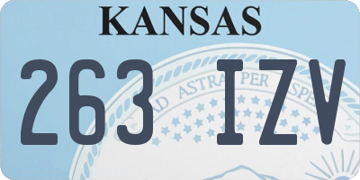 KS license plate 263IZV