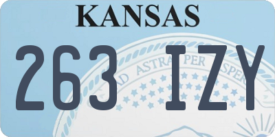 KS license plate 263IZY