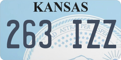 KS license plate 263IZZ