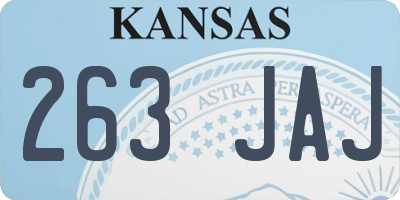 KS license plate 263JAJ