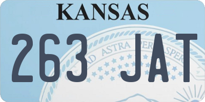 KS license plate 263JAT
