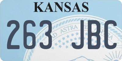 KS license plate 263JBC