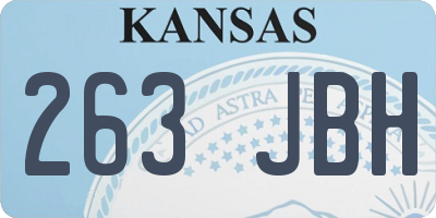 KS license plate 263JBH